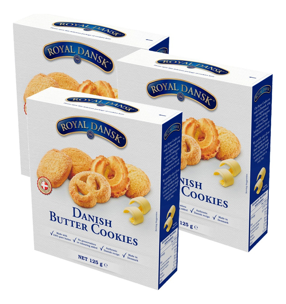 Galletas Navideñas Danesas Royal Dansk Cookies 125 gr X 3 U